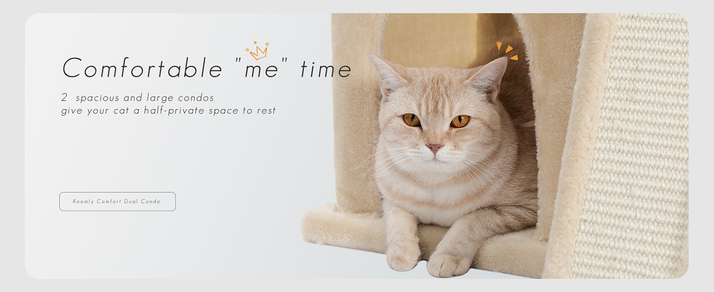 Котячий будиночок з когтеточкою Petpela Beige M 90см: когтеточка, будиночок, лежанка для котів