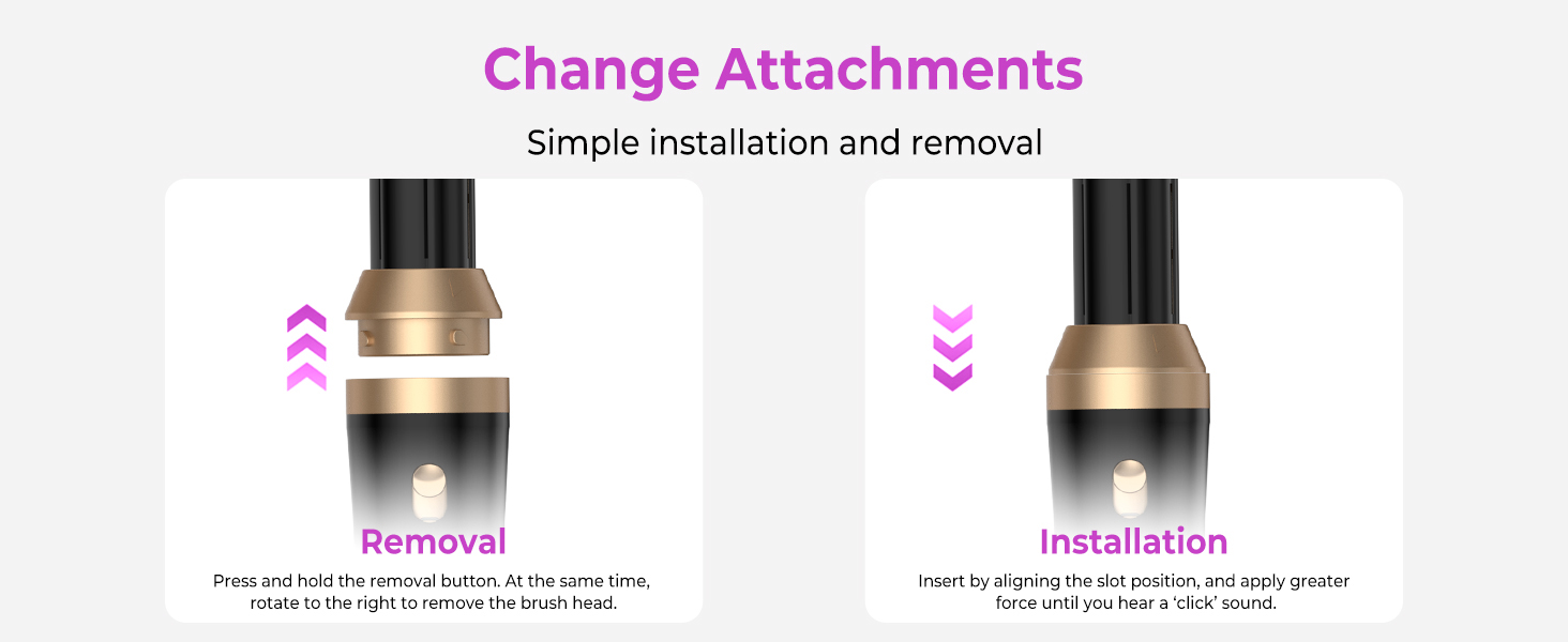 Мультистайлер для волосся 5-в-1 з термощіткою, фен-щіткою, круглою щіткою, плойкою та випрямлячем. Потужність 1000 Вт, 3 температурні режими. Для об'єму, випрямлення, локонів та сушіння. Білий (Чорний)