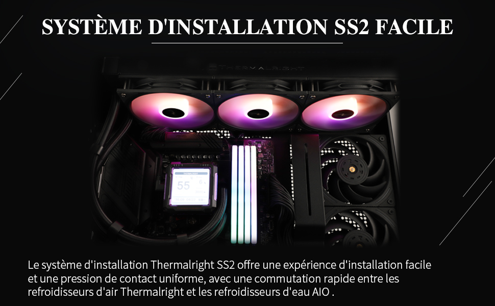 Система рідинного охолодження процесора Thermalright FW PRO 360 ARGB Black, 360мм, IPS LCD-дисплей 2.73