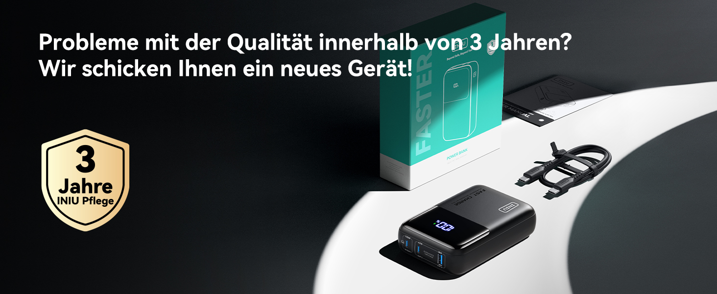 Power Bank INIU 100W 25000mAh USB-C: для ноутбуків, iPad, iPhone, DJI, камер | 25000 mAh