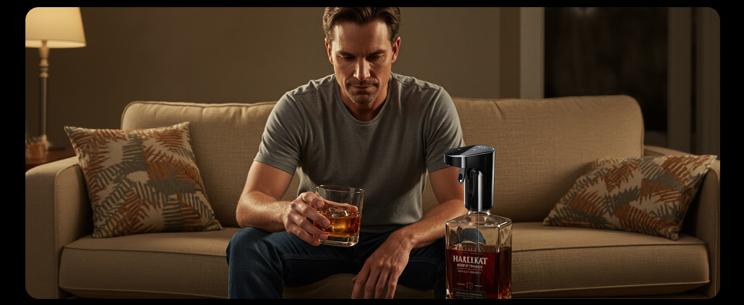 Електричний декантер для вина 5-в-1 з регулюванням дозування, цифровий виливач, автоматичний дозатор вина, чорний | Подарунок