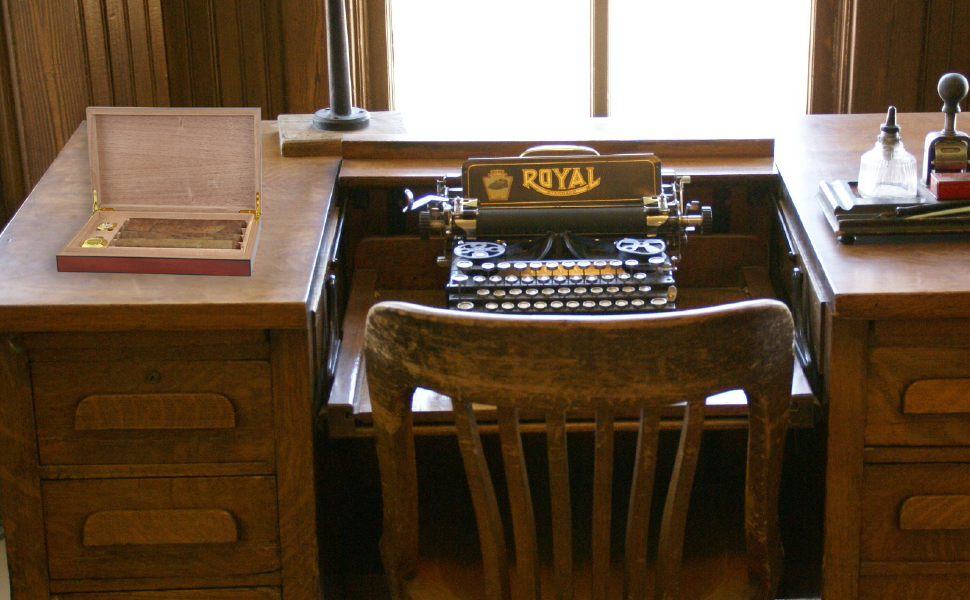 Вологозбережувач для сигар Eitida на 25-50 сигар з прозорим скляним дисплеєм, ручної роботи з іспанського кедру з перегородкою, зволожувачем та гігрометром, чорний ебоніт (Sapeli-kirsche_5ct)