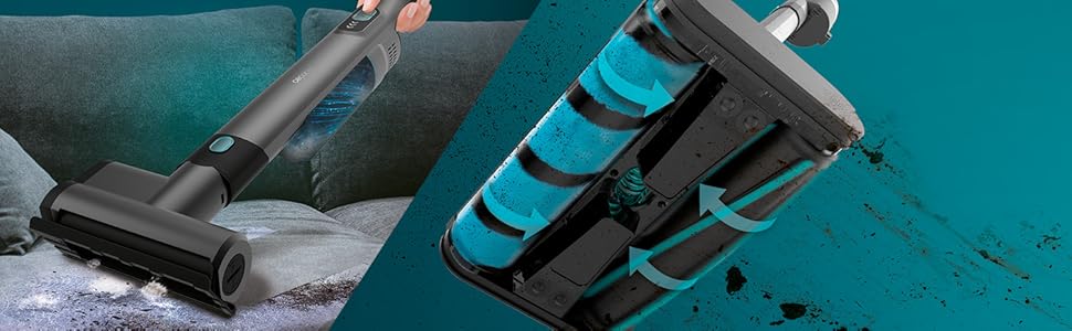 Вертикальний бездротовий пилосос Cecotec Ultraleicht Scoba: 210 Вт, 20 кПа, цифровий двигун, 45 хв роботи, Jalisco-насадка та щітка