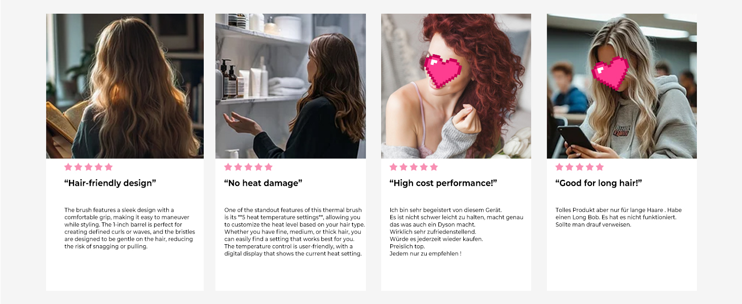 Набір для укладки волосся Atopskins Pro Airstyler 6 в 1: фен-щітка, плойка, іонізація, 1000W, чорний