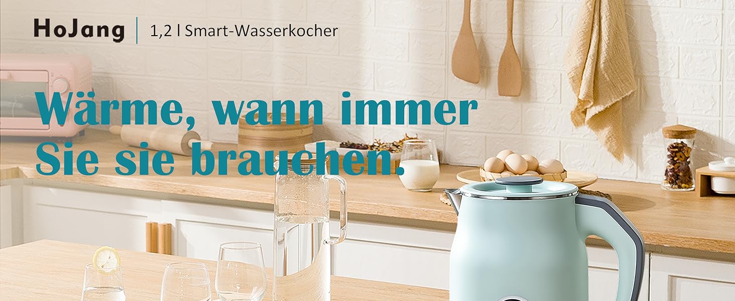 Інтелектуальний чайник 1.2л з підтриманням температури 16 год та швидким заварюванням 1000W – нержавіюча сталь 304, без BPA, 4 режими (45-90°C), LED-дисплей, поворотний на 360° для чаю, дитячих пляшечок, офісу