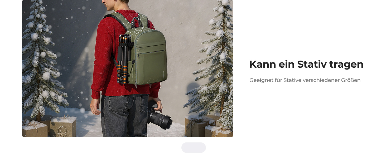 Рюкзак для камери K&F CONCEPT: компактний, легкий, з захистом від дощу, для DSLR/SLR, зелений, з імітацією шкіри