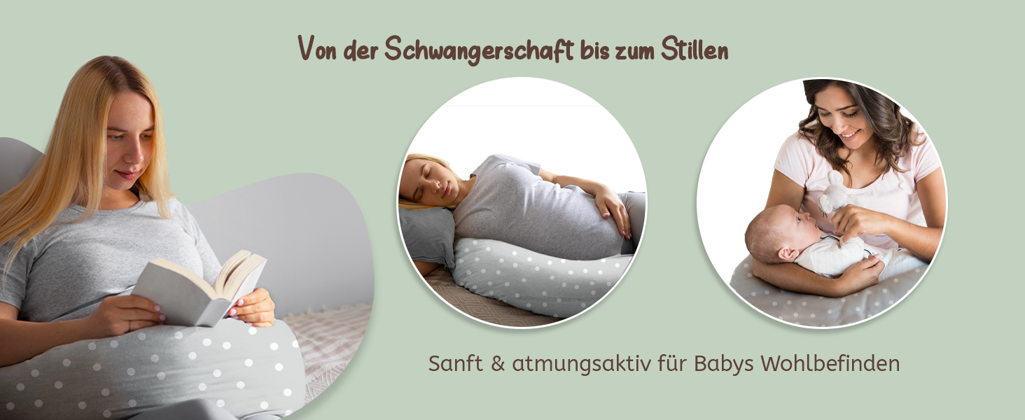 Подушка для вагітних Joyfill Stillkissen XXL, тестування акушерками, подушка для сну на боці, подушка для годування, темно-синій, 170 см