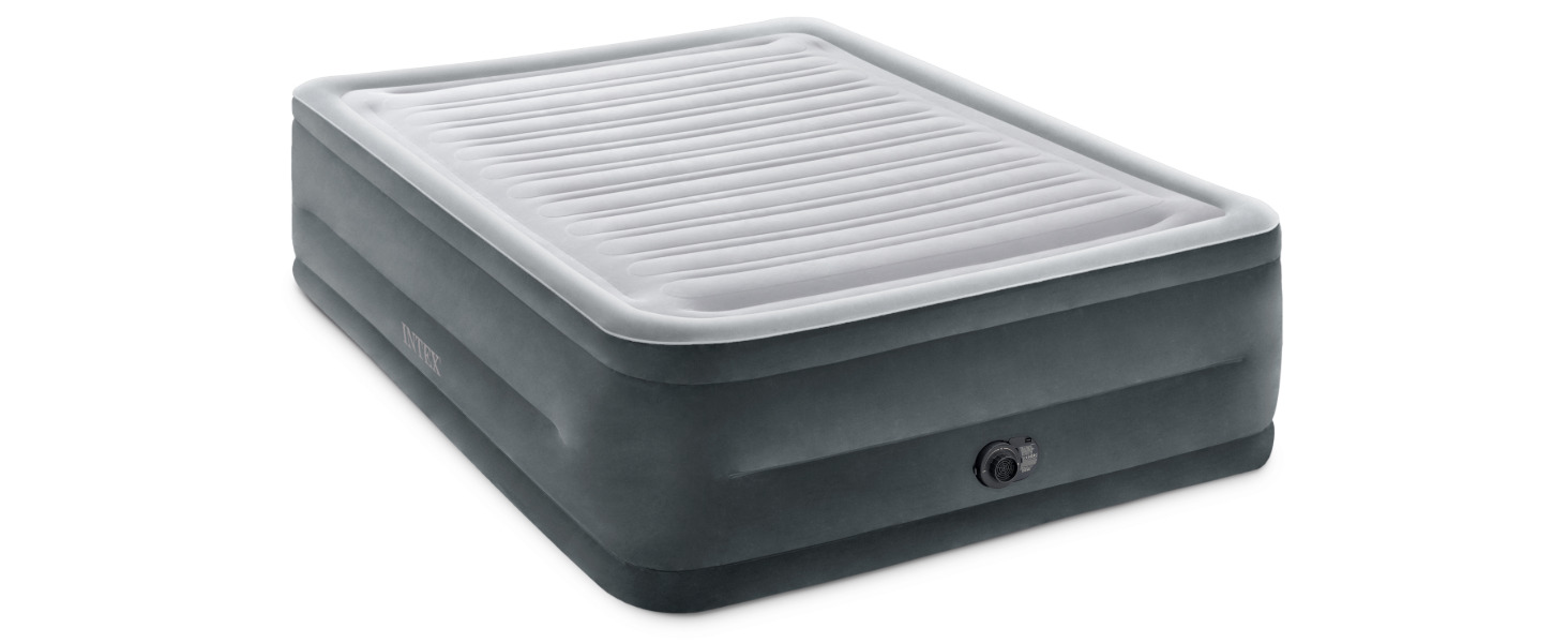 Надувний матрац Intex Queen Comfort-Plush Fiber-Tech RP 152x203x56 см (64418ND) - двоспальний, флокований