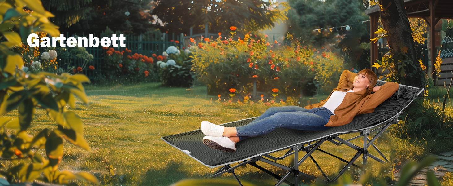 Ліжко кемпінгове складне Outsunny з матрацом, 188x64.5x53 см, до 150 кг, темно-синьо-сіре, для дому, саду, подорожей