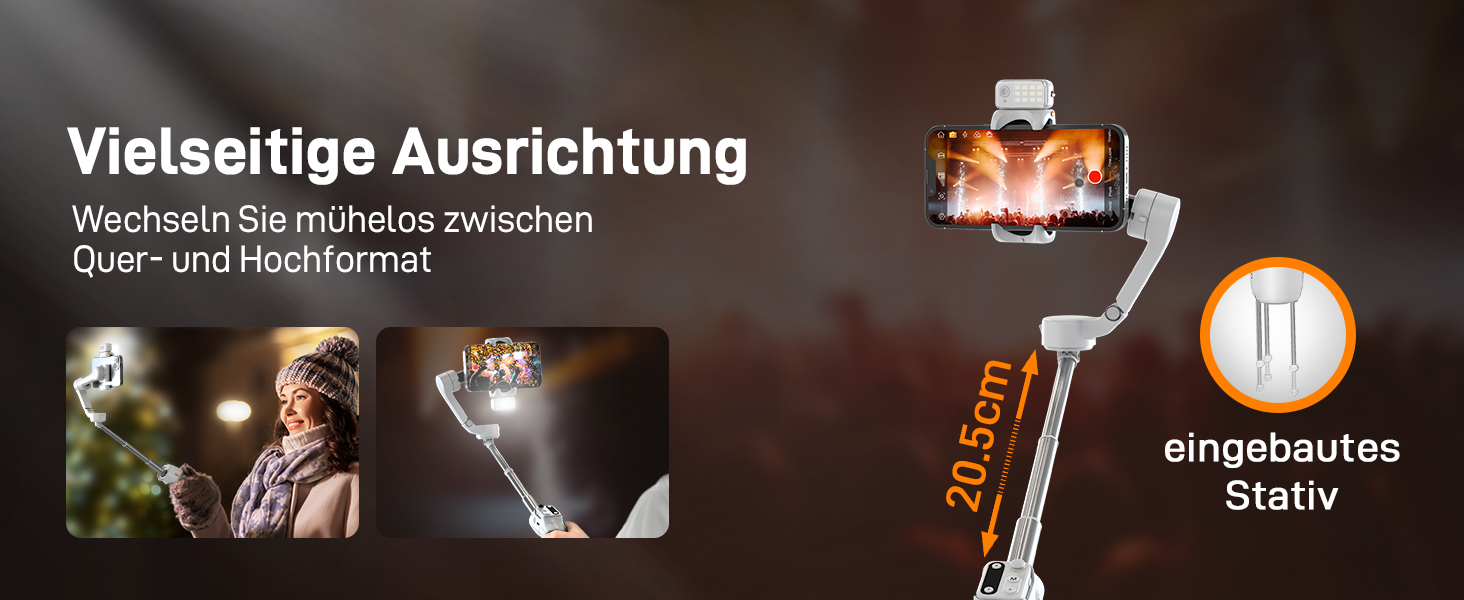 Hohem iSteady V3 - Стабілізатор для смартфона з контролером, AI-трекером та розсувним штативом, 3-осьовий