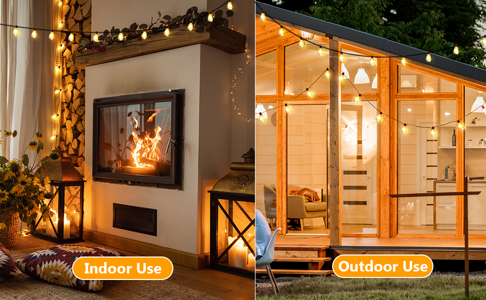 Льорочка з 50+2 LED-лампочками, 30 метрів, IP45, тепле світло, для саду, тераси, святкування, з пультом керування