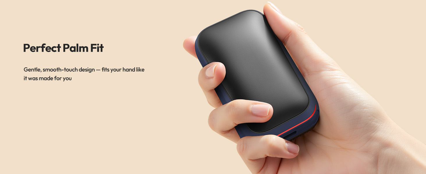 Електричний грілка для рук Gaiatop 2 шт. з магнітом, USB, багаторазовий, 3 швидкості нагріву, компактний, подарунок для чоловіків та жінок (блакитний)