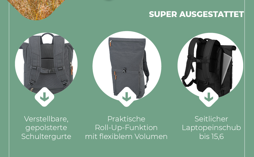 Рюкзак Travelite Basics Rollup 60 см, універсальний, антрацит