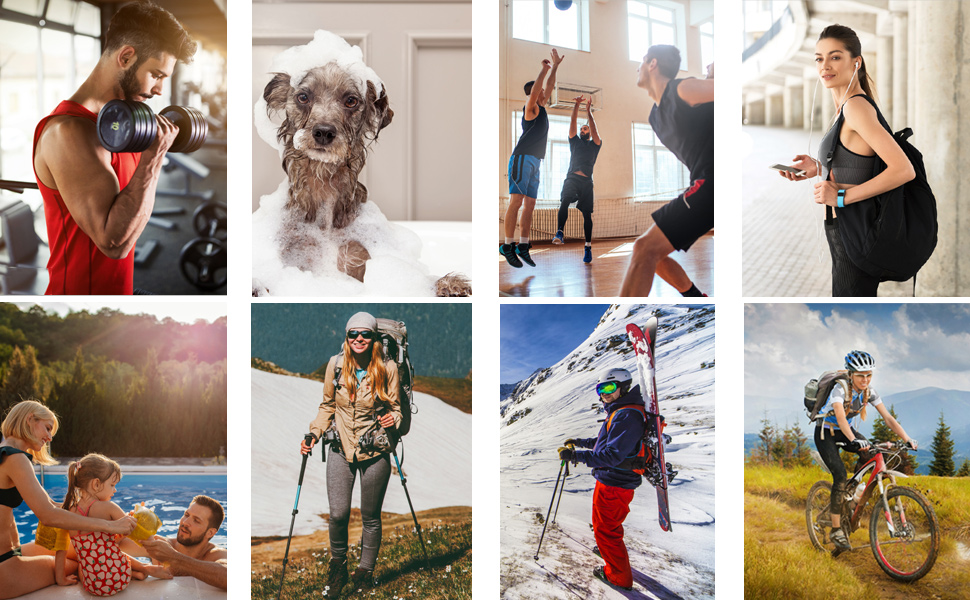 Набір рушників з мікрофібри Pameil (2 шт.) - великий (160x80 см) + маленький (80x40 см), компактні та швидковисихаючі, для спорту, подорожей, пляжу, колір морської хвилі