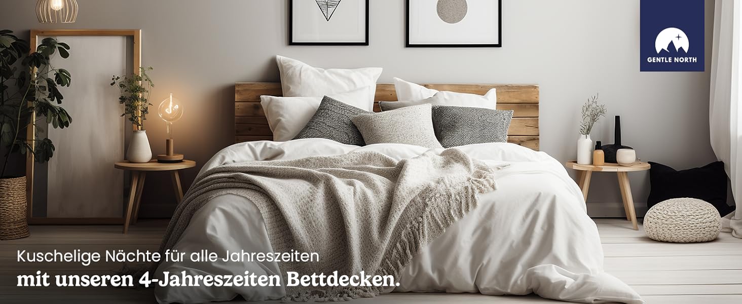 Ковдра Gentle North 155x220 - 4-сезонна ковдра для алергіків, м'яка та пухнаста, 155 x 220 см, придатна для прання при 60°C