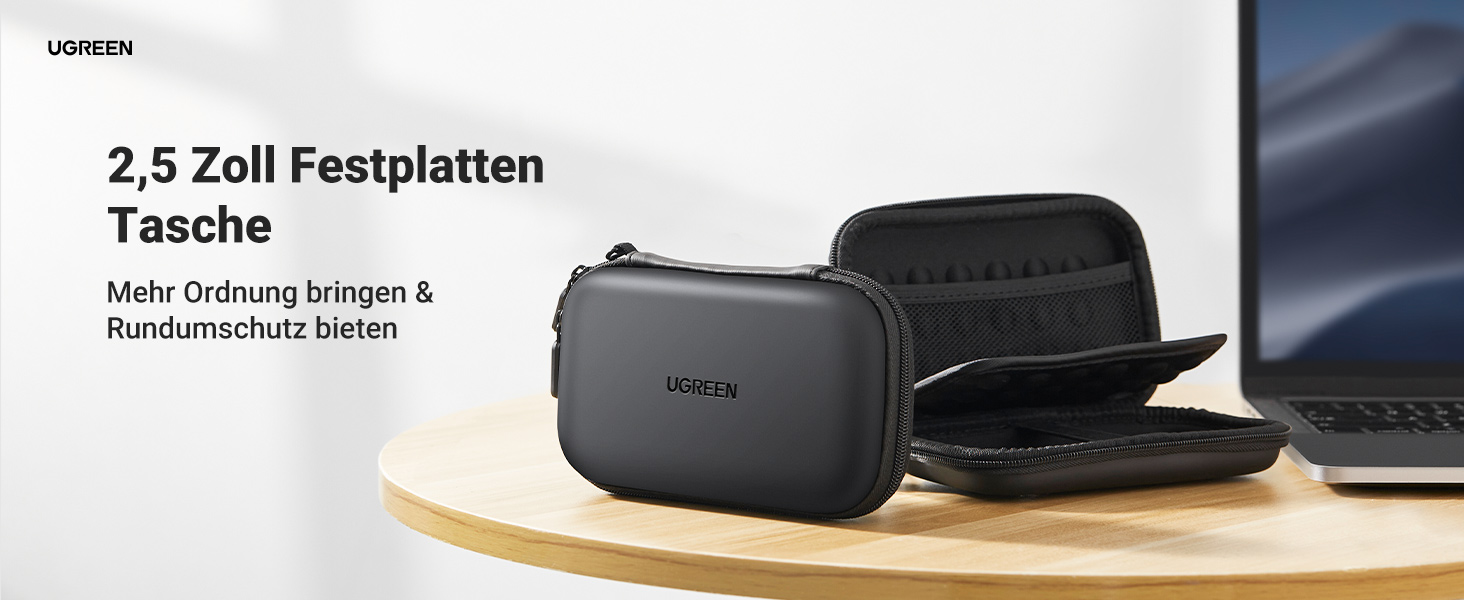 Органайзер для електроніки UGREEN, дорожня сумка для кабелів і аксесуарів, 2-рівнева, велика, для зарядних пристроїв, павербанків, планшетів (M)