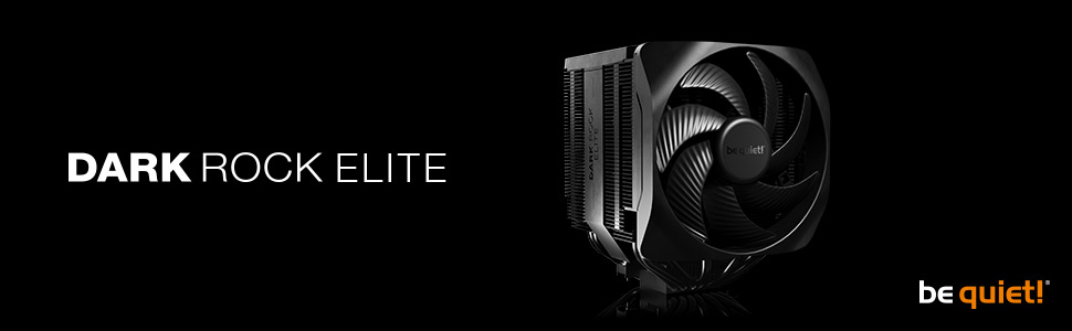 be quiet! Dark Rock Elite - Повітряний кулер з високою продуктивністю, 7 теплових трубок, вентилятори Silent Wings 120mm та 135mm PWM, тиха робота, Speed Switch
