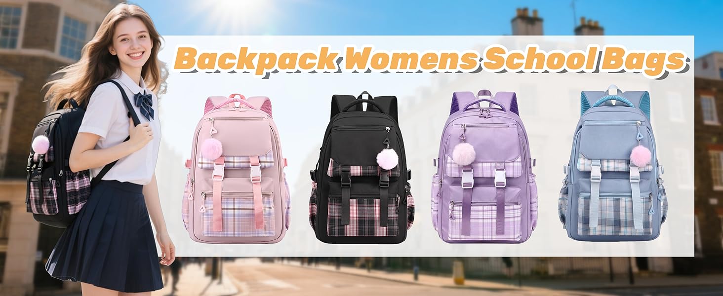 Чорний шкільний рюкзак Aryan для підлітків, дівчат та жінок. Легкий рюкзак на 17 дюймів з відділенням для ноутбука, стильний та підходить для подорожей, навчання та роботи.