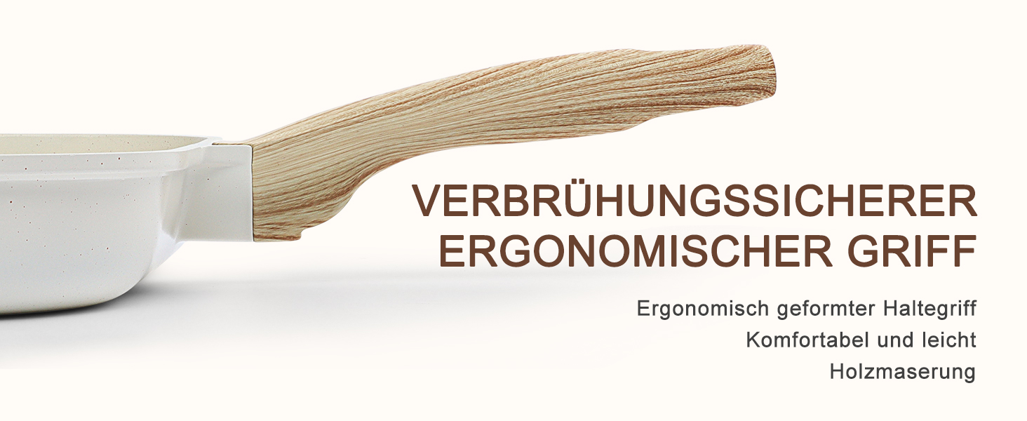 GiPP Гриль-сковорода 28x28 см для стейків, алюмінієва з гранітним антипригарним покриттям, індукція, без PFOA, для всіх плит, біла