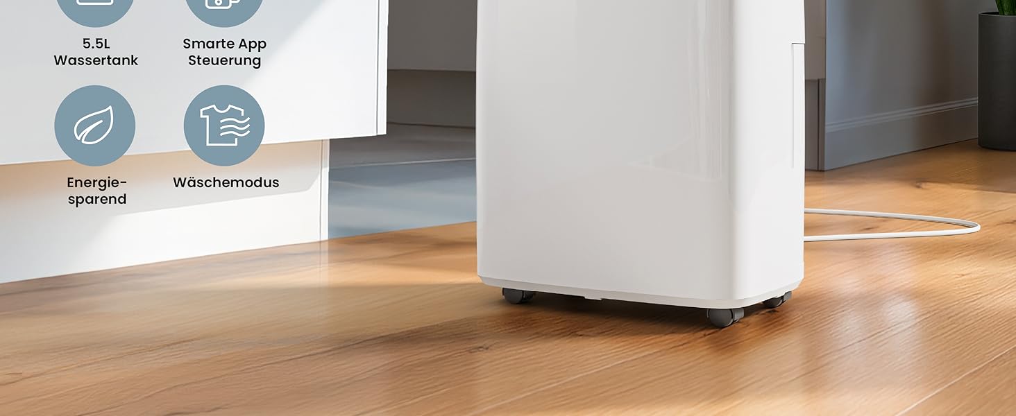 Про Бріз - Вологопоглинач повітря 25л/добу, 30 м², 4 режими, таймер, Smart App - від вологи та плісняви