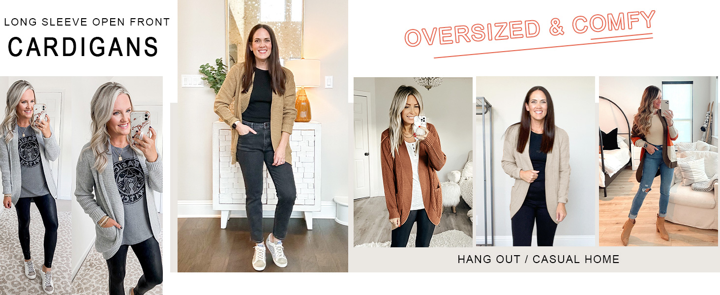 Жіночий в'язаний кардиган Saodimallsu з довгими рукавами, оверсайз, оливковий колір, з кишенями