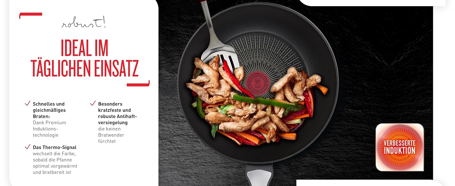 Сковорода Tefal Unlimited On 24 см з антипригарним покриттям Titanium, індукційна, з індикатором нагріву, для всіх плит, чорна