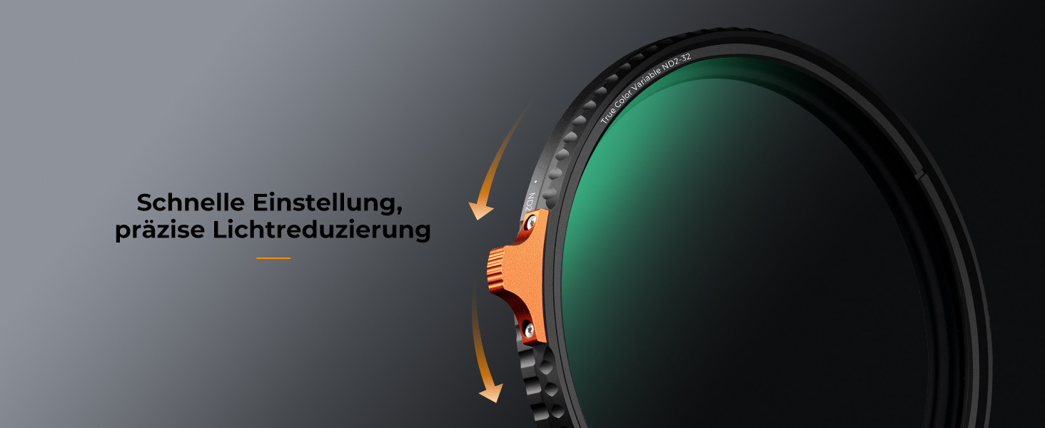 Фільтр нейтральної сірої ND K&F Concept Nano-X True Color Variabler 55mm (ND2-32, 1-5 ступенів)