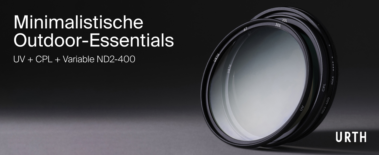 Набір фільтрів Urth 43mm: UV, CPL (поляризаційний), ND2-400