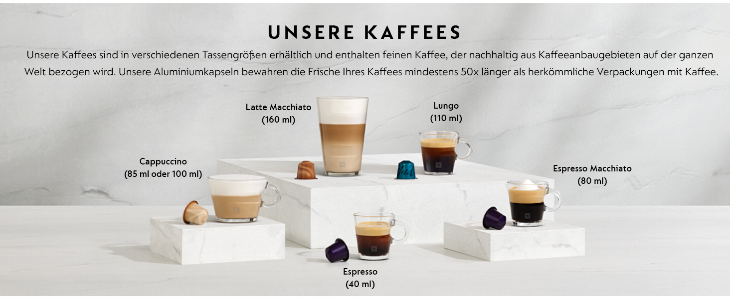 Nespresso De'Longhi Lattissima One EN510.W Coffee Capsule Machine with Automatic Milk System, 3 Direct Select Buttons, 1 L Water Tank, 19 bar Pump Pressure, Only 25 Sec. Heating Time, Auto Shut-off, White Porcelain White