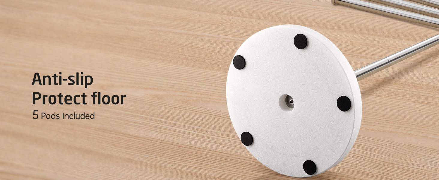 Підставка для рушників KES Gold на ніжці, з мармуровою основою, з нержавіючої сталі 18/8, 3-х секційна, полірована, BTH219-BZ