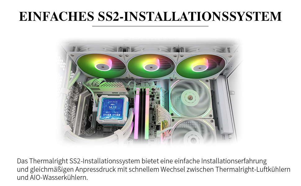 Рідинне охолодження процесора Thermalright FW PRO 360 ARGB (чорний), 360мм AIO з 2.73