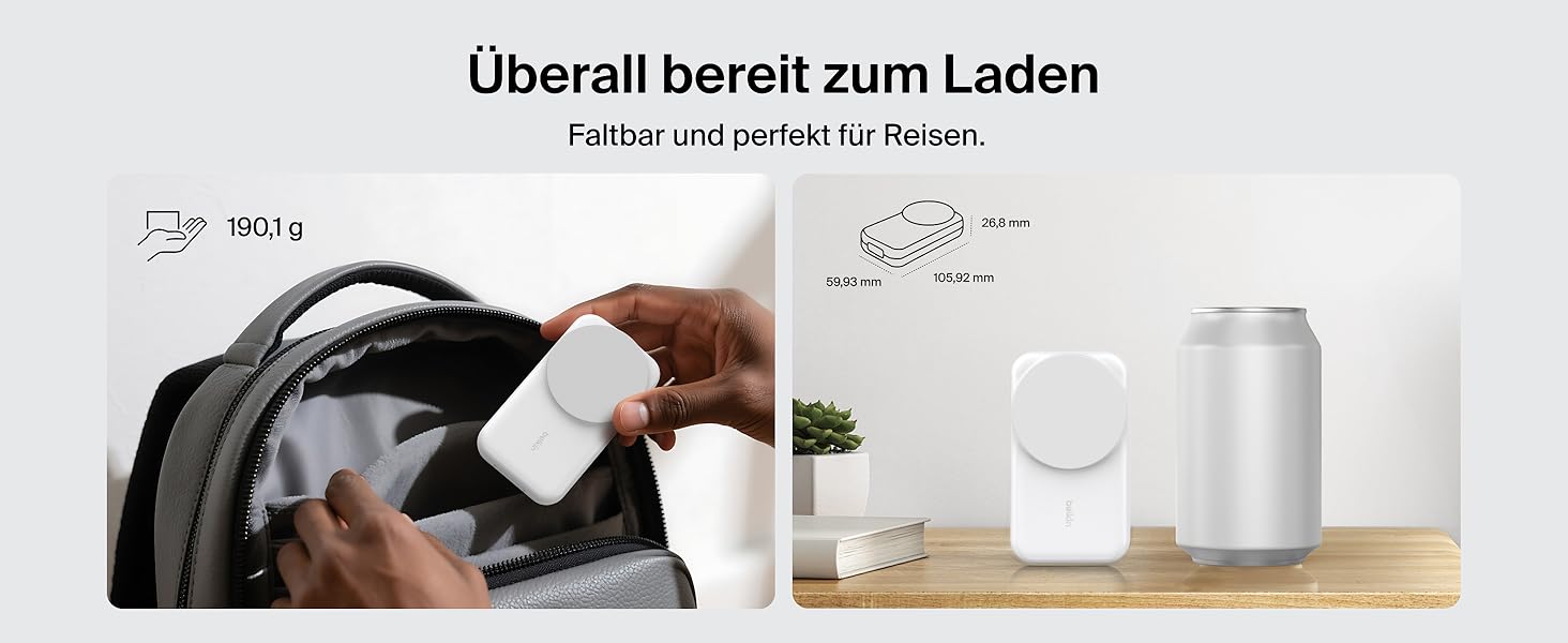 Зарядна станція Belkin UltraCharge 3 в 1 з Qi2.2, 25W, сумісна з MagSafe, для iPhone, Apple Watch, AirPods, Pixel, з адаптером 45W