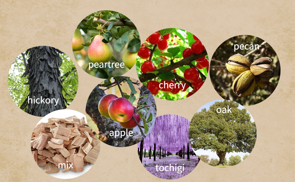 Тріски для коптирки та коктейльного смокера, 8 смаків, тріски з дерева, тріски для смокера, легко використовувати, тріски для віскі