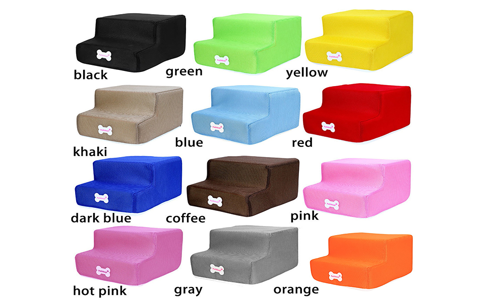 Сходинки для собак на 2 щаблі: для ліжка, дивану, 20 см, широкі, антиковзні, для маленьких, старих, великих собак та котів, Khaki