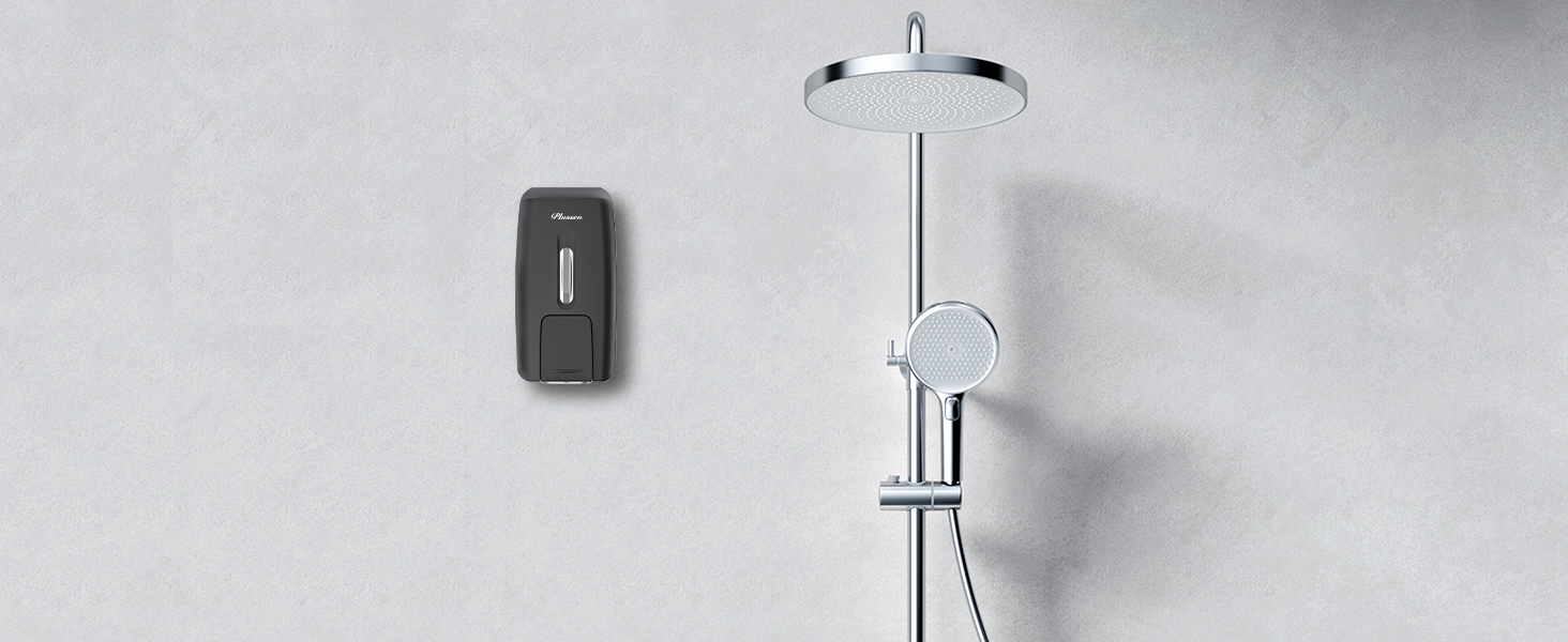 Настінний диспенсер для рідкого мила (9088) - чорний