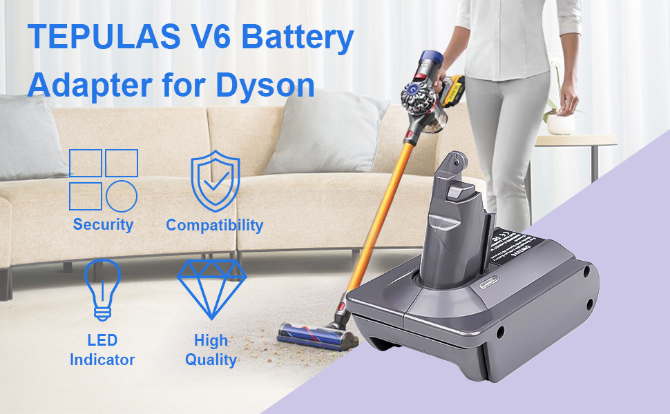Адаптер для акумулятора Dyson V7 V8 та Makita 18V: перетворювач для пилососів Dyson 21.6V V7(SV11) V8(SV10) Fluffy Animal Trigger