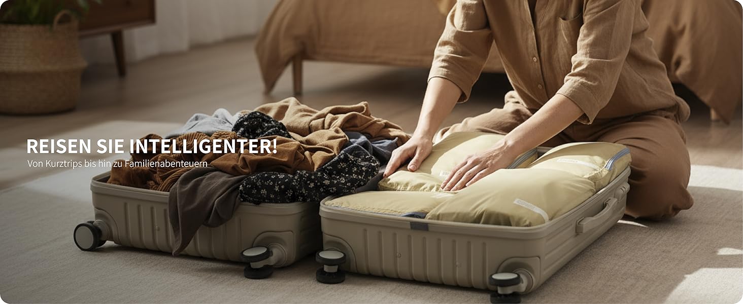 Набір кубиків-органайзерів для подорожей Cipway, 6 шт, білий, розширюваний, ультралегкий