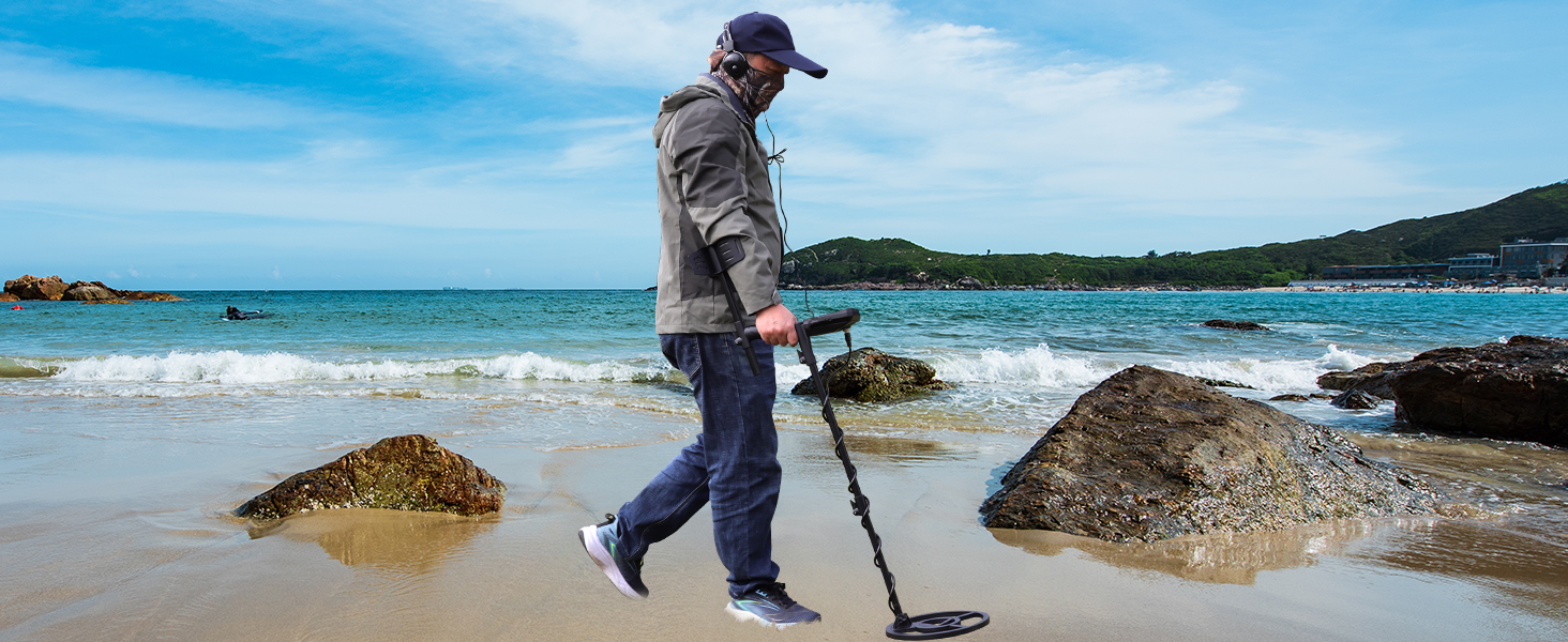 Металодетектор OMMO для дорослих: професійний набір, 6 режимів, вологостійкий, IP68, світло-помаранчевий