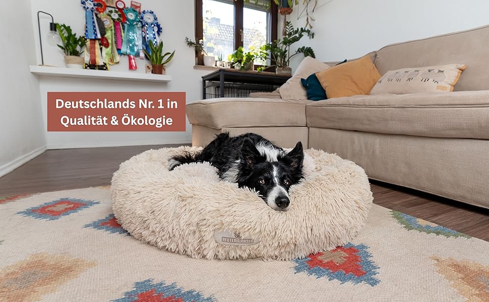 Кругле ліжко для собак та котів Pfoten&nasen® Wolke 7, темно-сірий, 65 см – м'яке, знімний чохол, для маленьких тварин