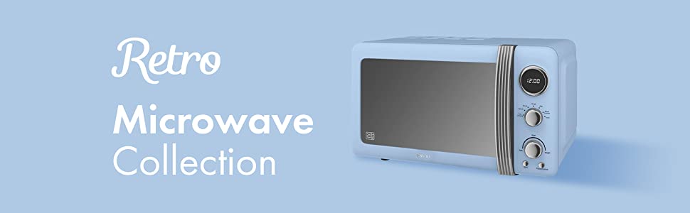 Мікрохвильова піч Swan Retro SM22030GNEU 20L, зелена, 800W, вінтажний дизайн
