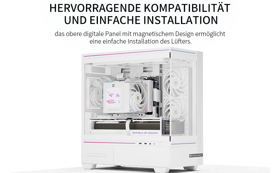 Кулер для процесора Thermalright Phantom Spirit 120 EVO (White), 7 теплових трубок, 2 PWM вентилятори, 2150 RPM, сумісність з AMD AM4/AM5 та Intel LGA 115X/1200/1700/1851/20XX