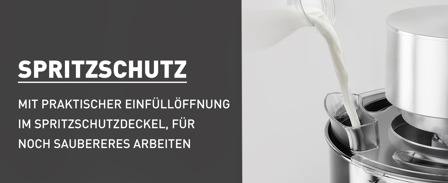 Кухонна машина Heinrichs з подвійним гаком для тіста, міксер, 2500W, 8L чаша з нержавіючої сталі, 8 швидкостей, тиха робота, колір