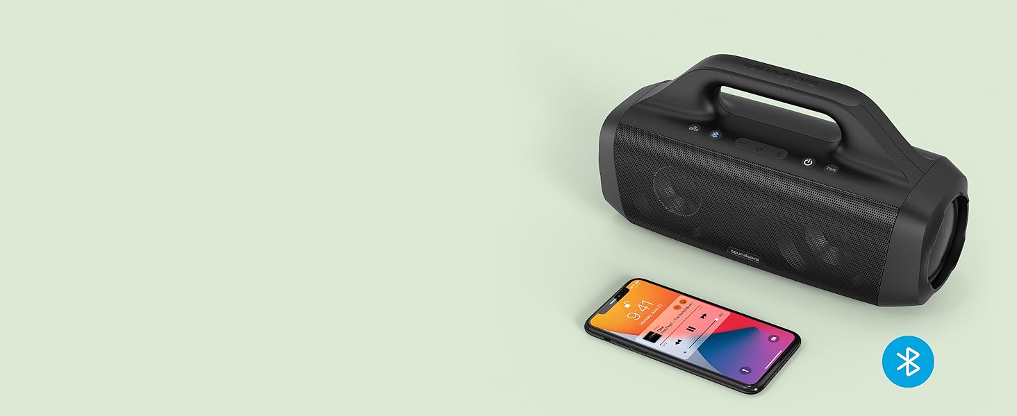 Soundcore Motion Boom - Bluetooth портативна колонка Anker з Titan драйверами, BassUp, IPX7, 24h, для відпочинку на природі