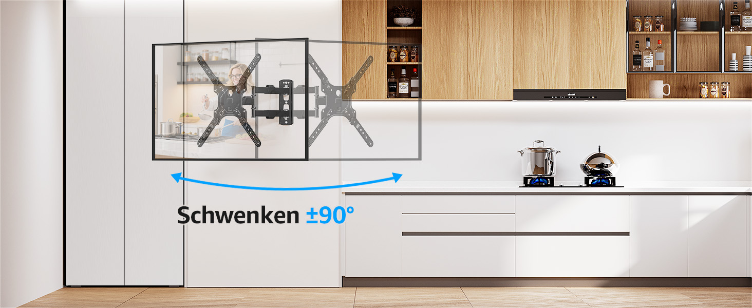 Кріплення для телевізора MOUNTUP EU0079: для LED, LCD, OLED телевізорів 26-60 дюймів, настінне, поворотне, нахильне, до 35 кг, VESA 400x400 мм