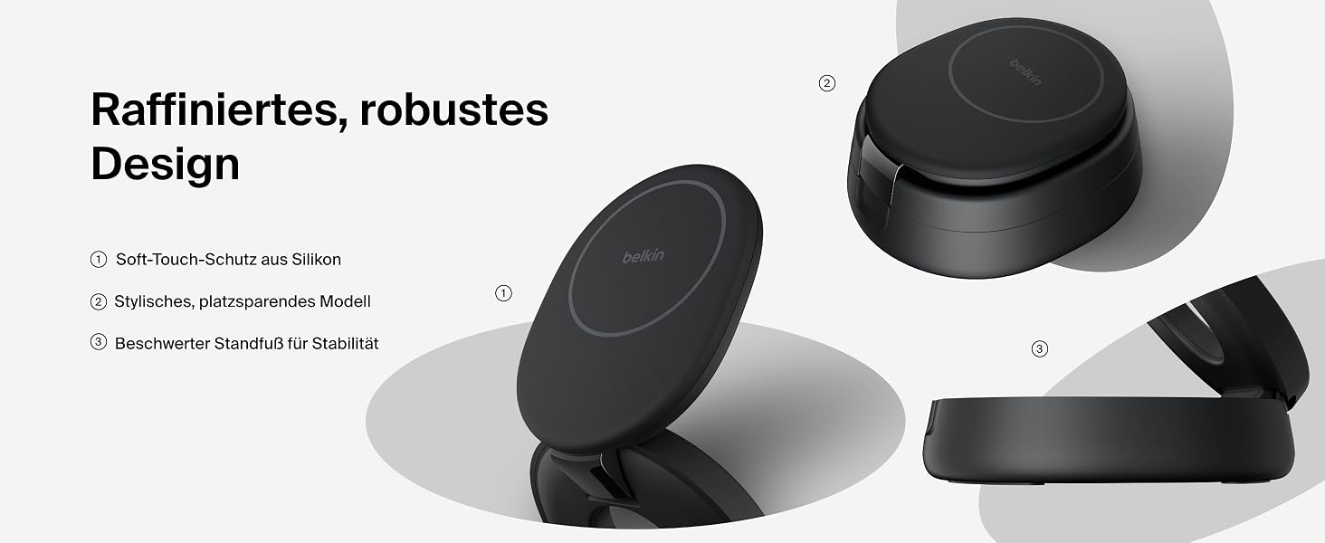Бездротова зарядна станція 2-в-1 Belkin BoostCharge Qi2 15W MagSafe для iPhone 17, AirPods, Pixel, з блоком живлення 30W, чорна