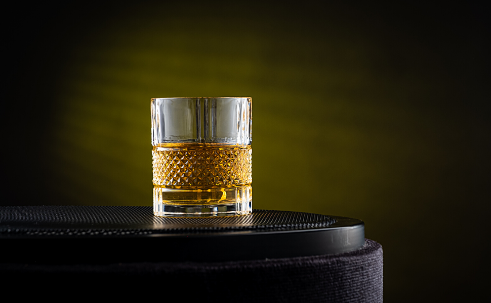 Склянки для віскі Kristall – набір 2 шт (340 мл) Reserve для віскі, бурбону та коктейлів Old Fashioned – подарунковий набір у коробці з золотою фольгою