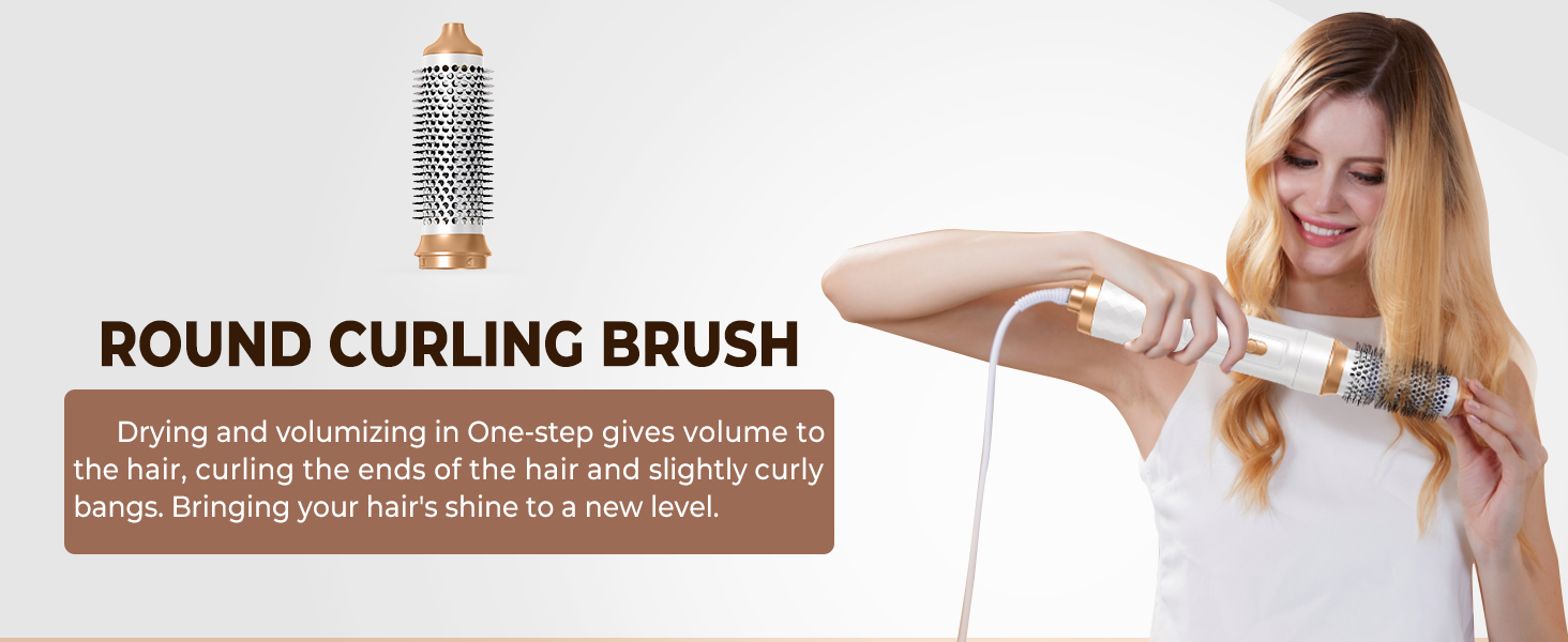 Airstyler 5 в 1: Фен-щітка з іонізацією, 20 м/с, 110 000 об/хв, для створення локонів та випрямлення волосся (фіолетовий)