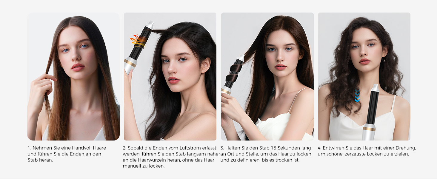 Airstyler 5 в 1: Фен-щітка, плойка, термощітка, для об'єму, випрямлення та локонів. 1000W, 3 температурні режими. Рожевий/Білий