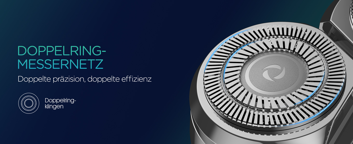 Електричний чоловічий бритва VOYOR TX500 5D з LED дисплеєм та бездротовою зарядкою (150 хв)