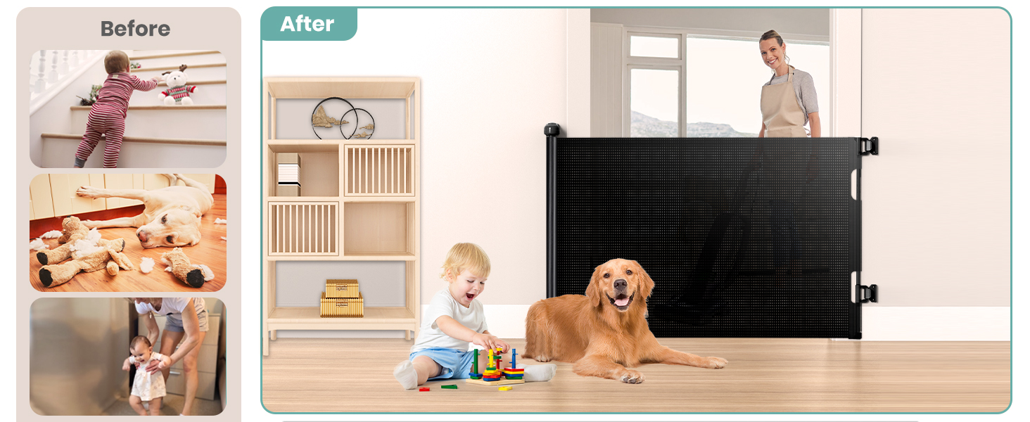 Захист для дитячих воріт Nalezuns, висувний, 0-180 см, сірий, для дітей